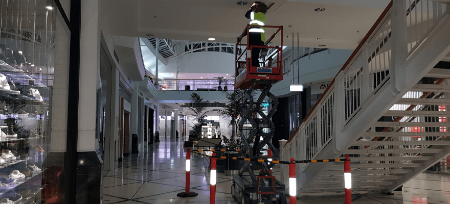 Nuflow repairing a fire service system at Cairns Central Shopping Centre